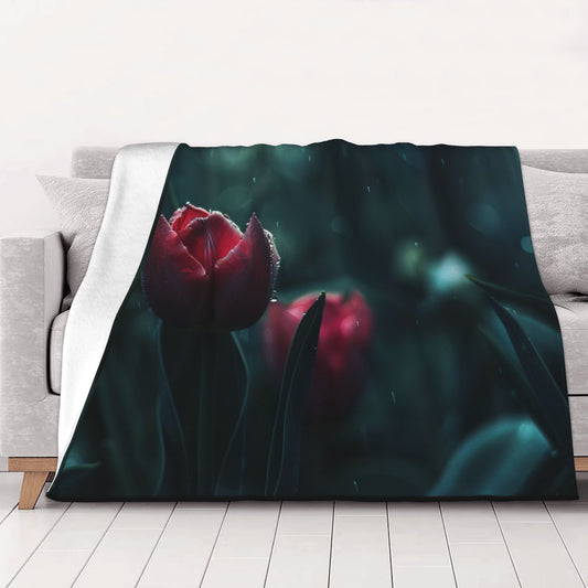 Dark Floral Art Print | Red Tulip, Mysterious Beauty, Perfect for Modern Homes