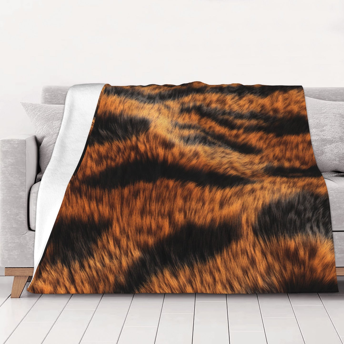 Tiger Fur Art Print | Realistic Animal Texture Modern Home Decor