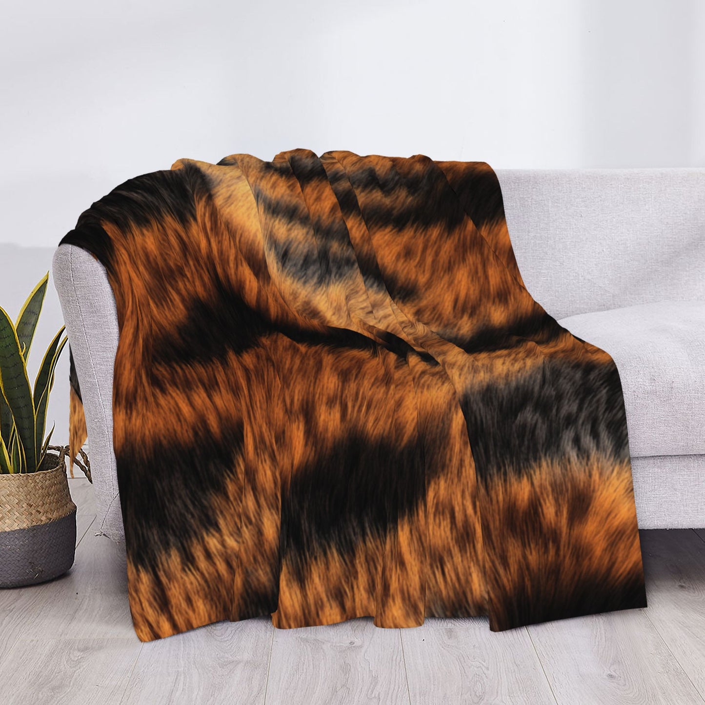 Tiger Fur Art Print | Realistic Animal Texture Modern Home Decor