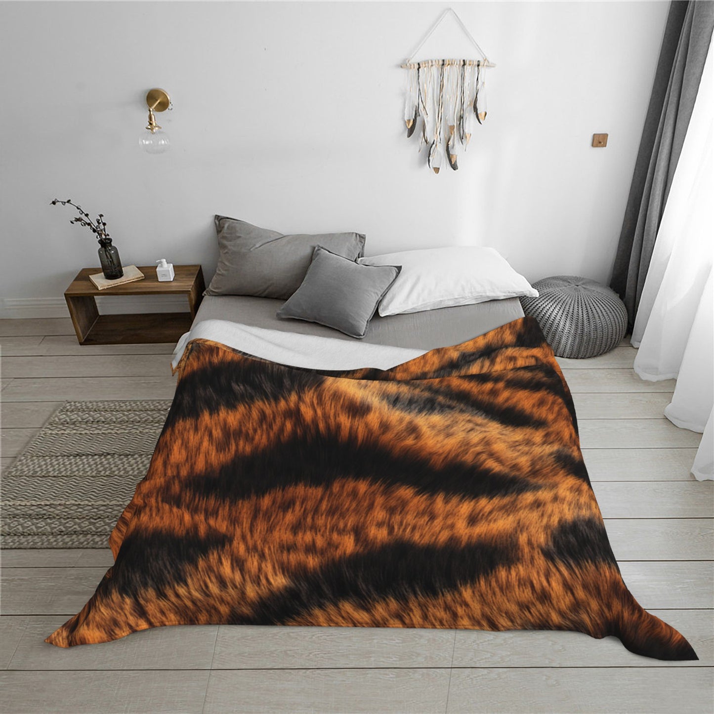 Tiger Fur Art Print | Realistic Animal Texture Modern Home Decor