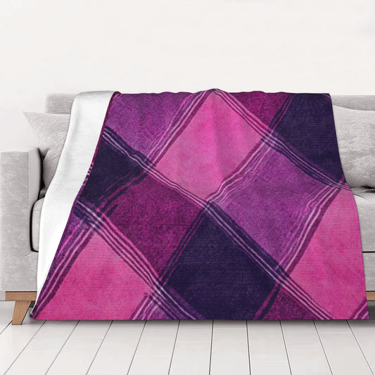 Stylish Purple Plaid Art Print