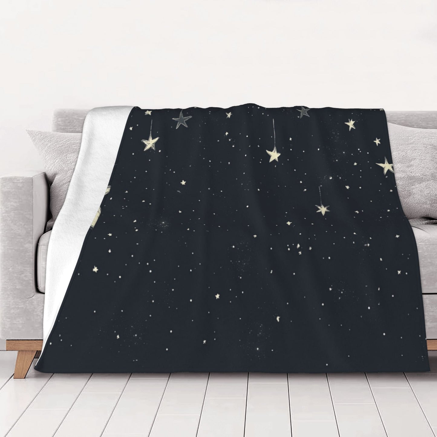 Starry Sky Moon Art Print