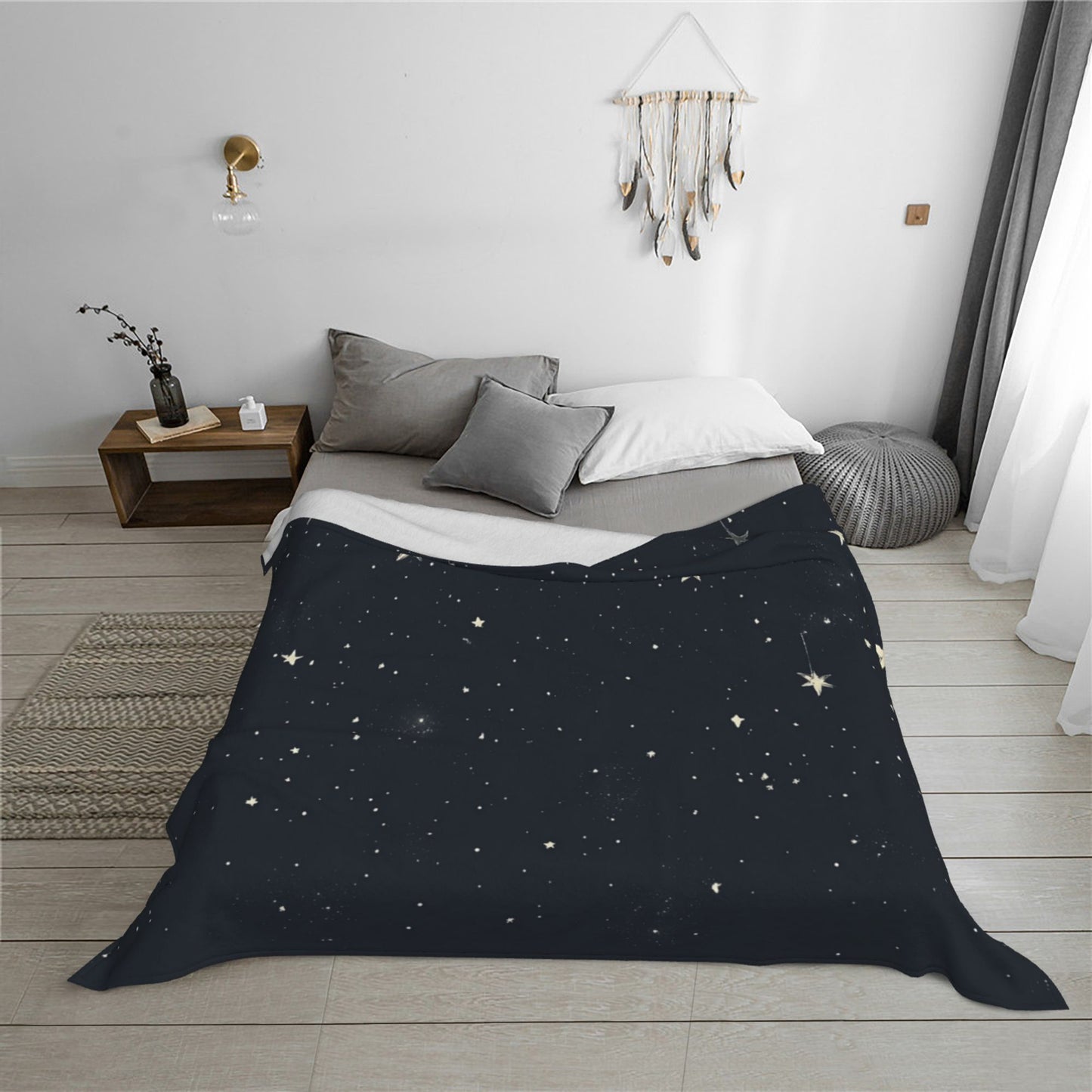 Starry Sky Moon Art Print