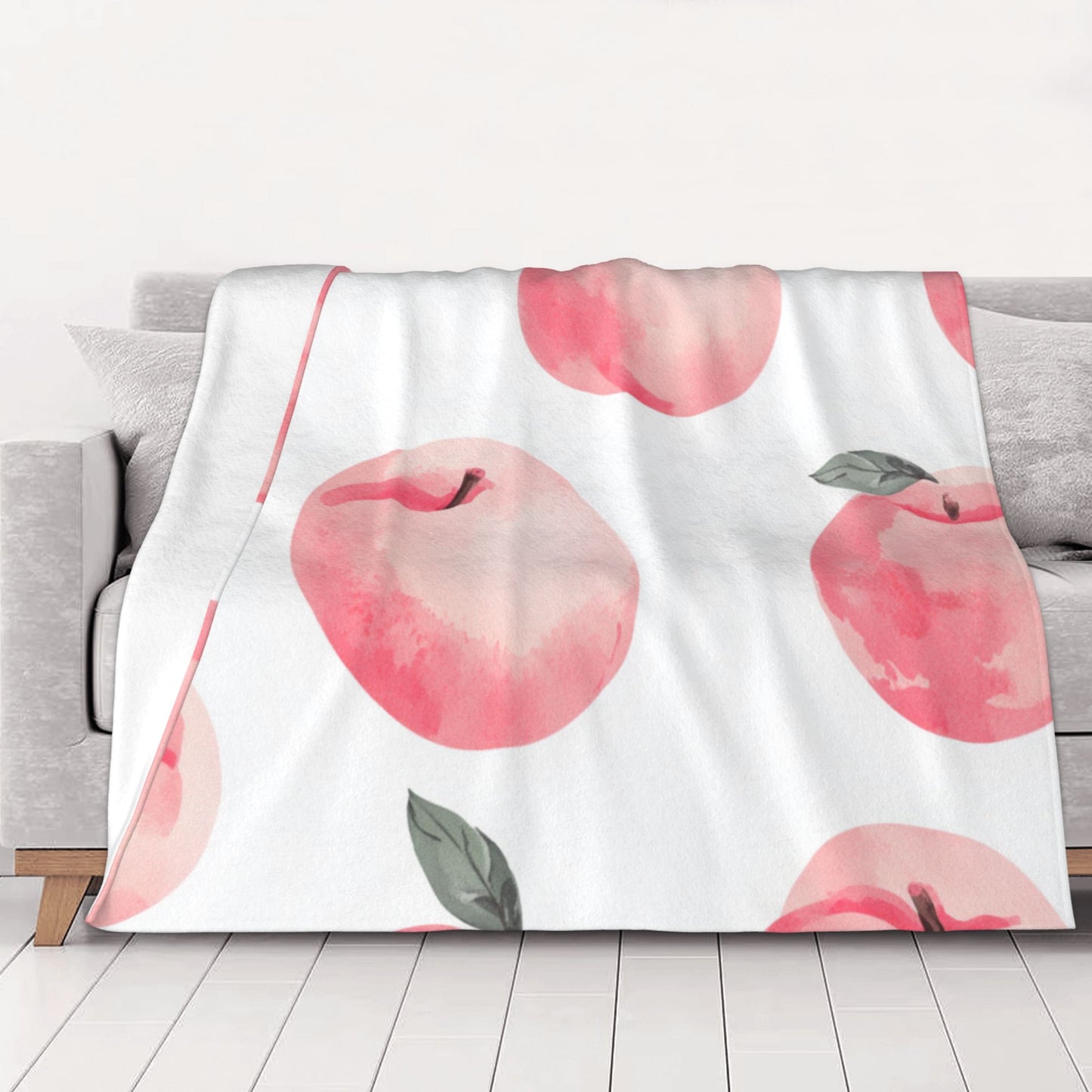 Watercolor Peach Pattern Art Print